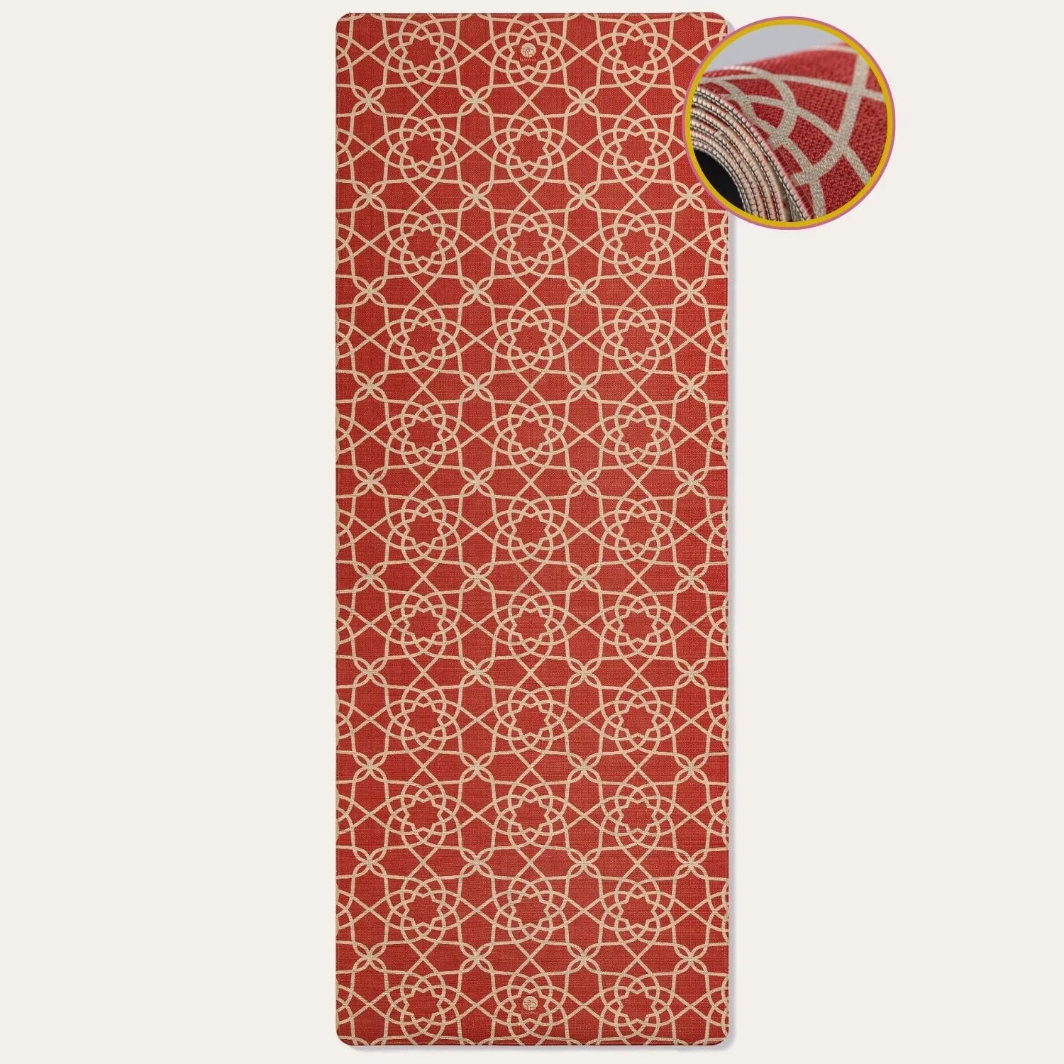 Strawberry Fields, im Vollbild, perfekt für Ashtangi Yogis rutschfest und natürlich, erdend und nachhaltig. 