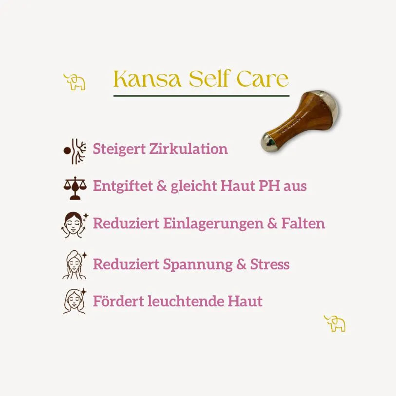Handgefertigter Fokus-Kansa-Wand für entspannende Mini-Rituale und präzise ayurvedische Gesichtsmassage.