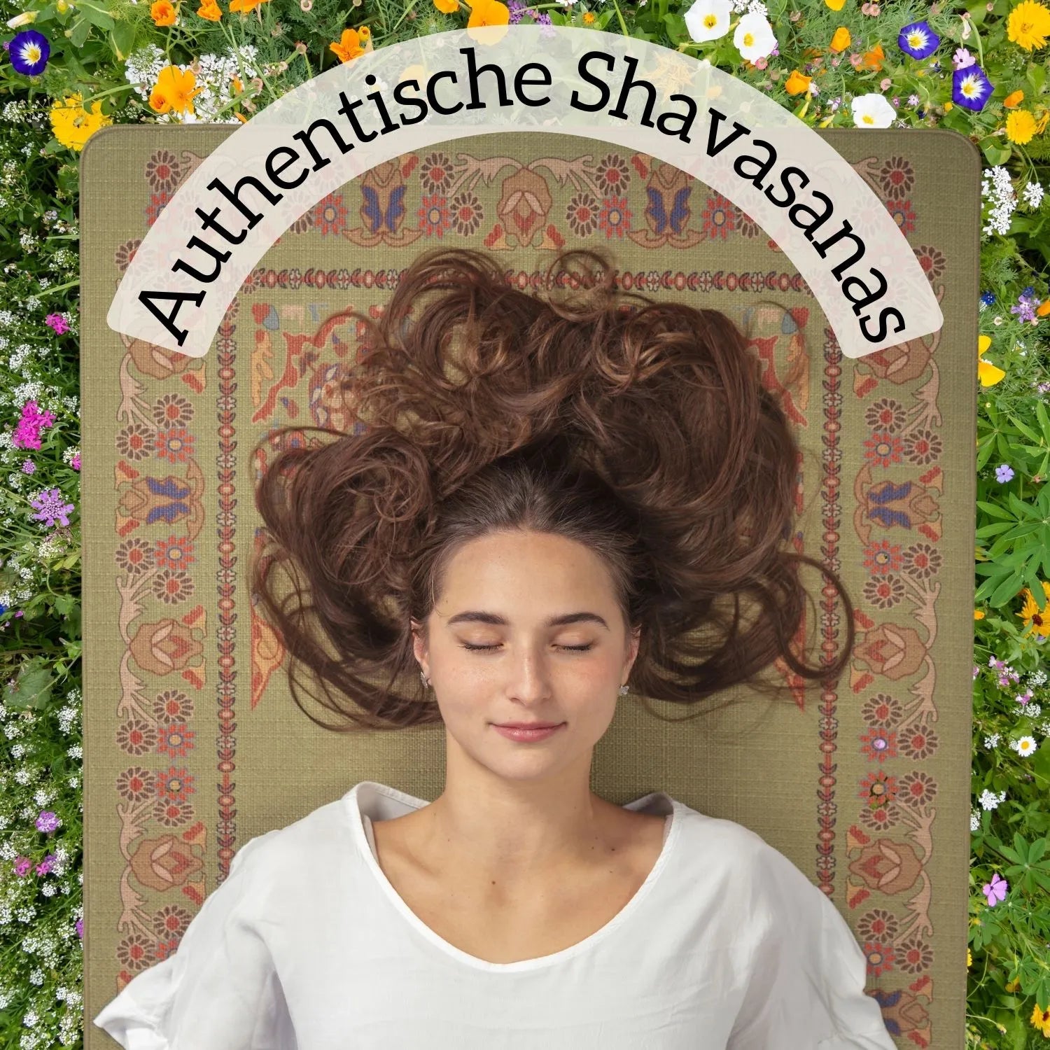 Nachhaltige Blue Jasmine Yogamatte von Hamsa Eco-Kollektion – aus Naturkautschuk und Jute, rutschfest, stabil und ästhetisch, inspiriert von Natur und geometrischem Design für Achtsamkeit und innere Ruhe.